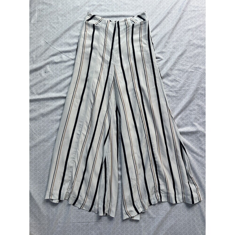 Ett:twa by Anthropologie Striped Wide Leg Trousers Boho Chic Playful - Size 0